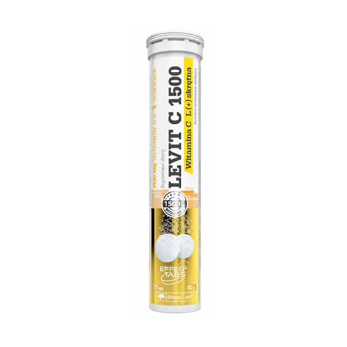 Вітамін С Olimp Sport Nutrition Levit C 1500, зі смаком лимону, 20 шипучих таблеток